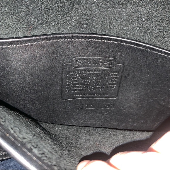 Vintage Coach Black Leather Purse Pocketbook Turnlock Convertible Bag 1980s 70s? - Picture 15 of 16